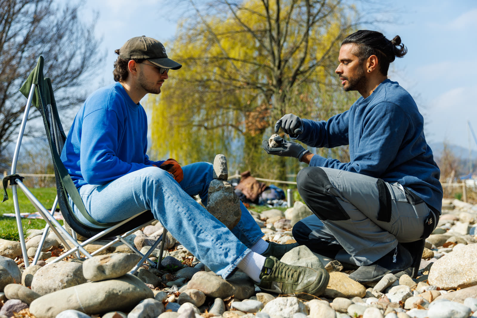 One-on-one session at the lakeside stone garden, Zürich